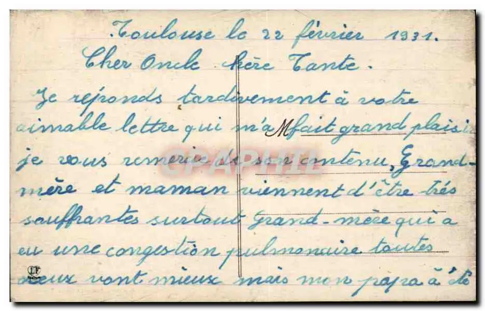 Toulouse - Die Straße Alsace-Lorraine und der Capitole-Platz — Phototypie Labouche Brüder, Toulouse - Rückseite