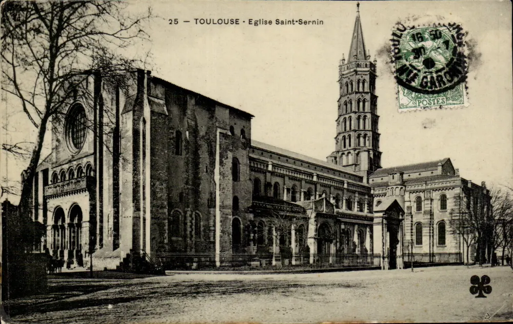 Toulouse - Iglesia de San Sernin — editor desconocido, n° 25 - Anverso