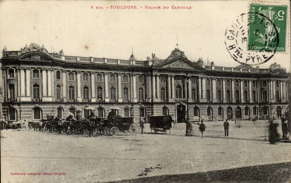 Toulouse - Fachada do Capitole — Fototipia Labouche Frères, Toulouse, n°8 bis - Frente