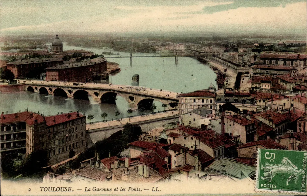 Toulouse — Die Garonne und die Brücken — LL. - Vorderseite