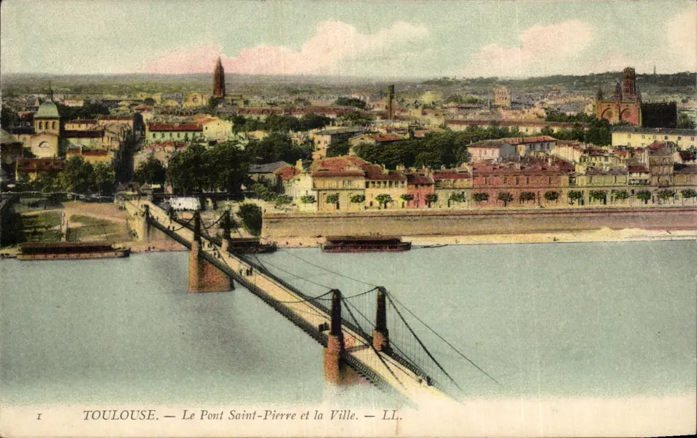 Toulouse — Die Brücke Saint-Pierre und die Stadt — LL. - Vorderseite
