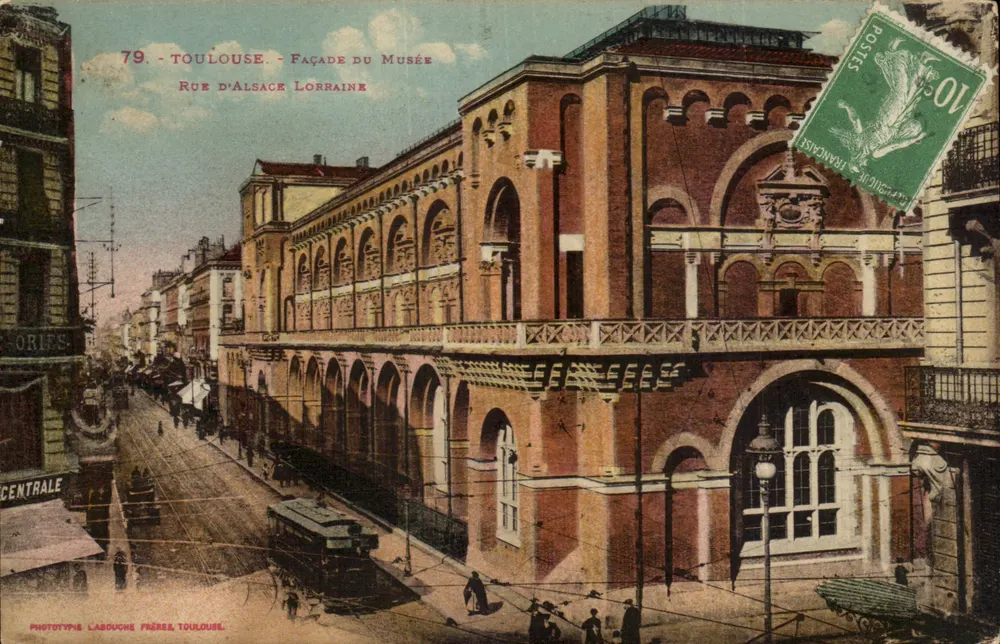 Toulouse - Facha da Museu, Rua de Alsácia-Lorena — Fototipia Lasbouche Frères, Toulouse, n°79 - Frente