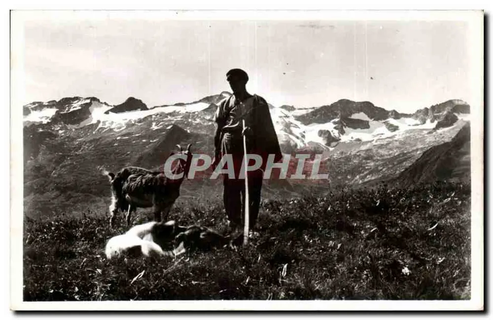 Luchon-Superbagnères — Grenzgebirge — Ein Schäfer - Vorderseite