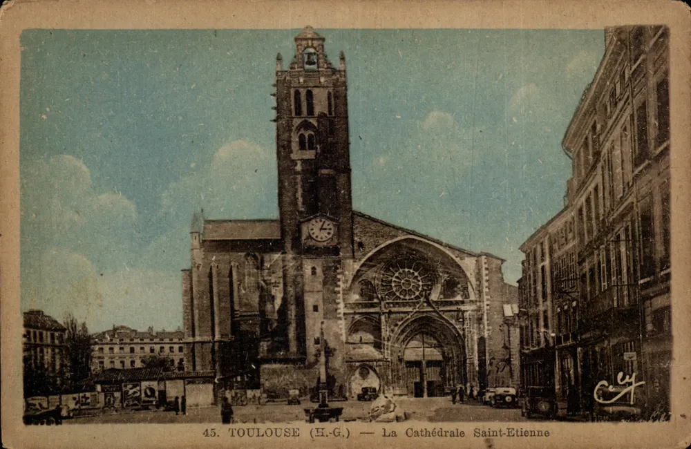 Toulouse (H.G.) — La Catedral de San Etienne — editor H.G., n° 45 - Anverso