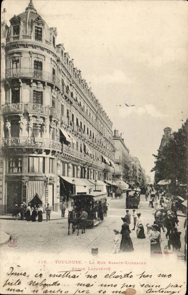 Toulouse - Die Ecke Alsace-Lorraine an der Lafayette — Cilène Jansou, Nr. 116 - Vorderseite