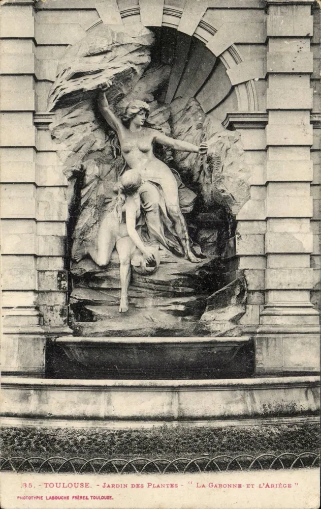 Toulouse - Jardin des Plantes - Die Garonne und die Ariège — Phototypie Labouche Frères, Toulouse - Vorderseite