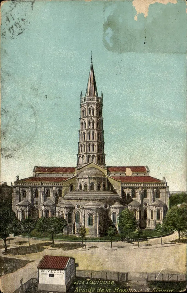 Abside de la Basílica de San Sernin — Toulouse — editada por Buvette, n° 2736 - Anverso