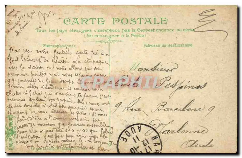 Abside de la Basílica de San Sernin — Toulouse — editada por Buvette, n° 2736 - Reverso