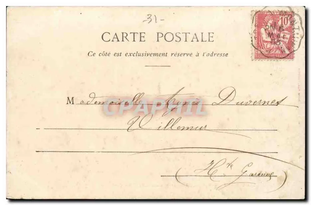 Toulouse - Die Straße Alsace-Lorraine am Square du Capitole — Typo-Litho Labonne & Cie, Nr. 38 - Rückseite