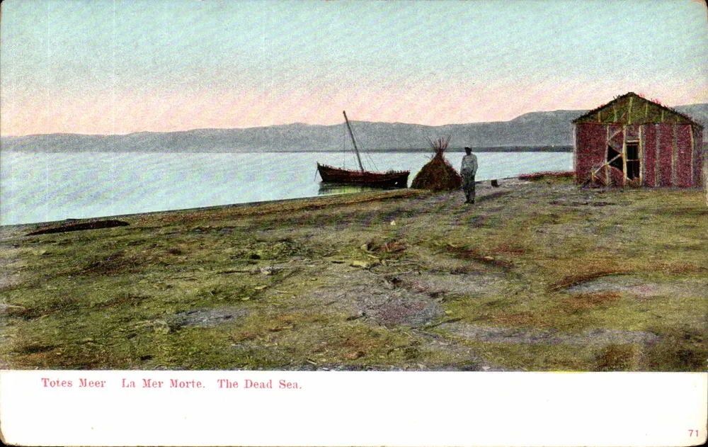 Toten Meer — Das Wüste des Toten Meeres — Verlag Weltpost-Verein, Nr. 71 - Vorderseite