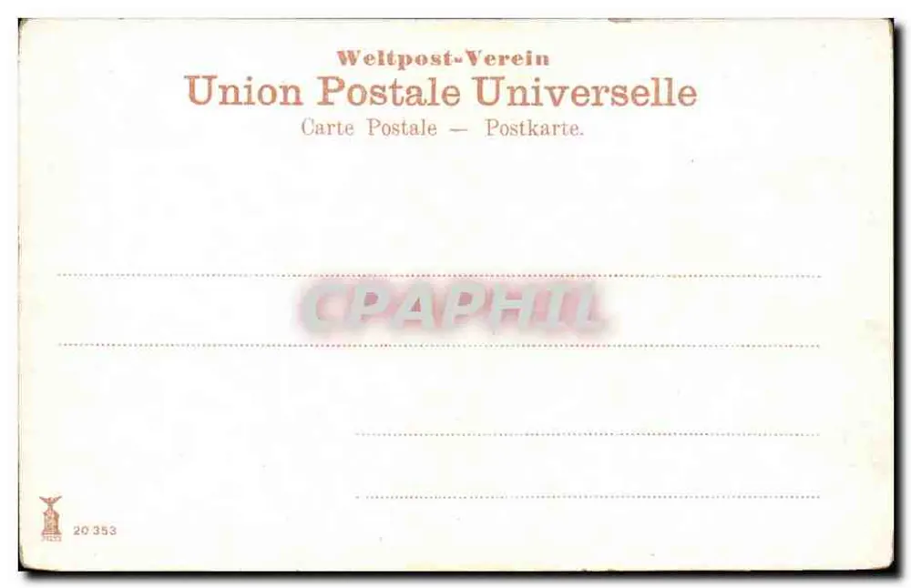 Toten Meer — Das Wüste des Toten Meeres — Verlag Weltpost-Verein, Nr. 71 - Rückseite