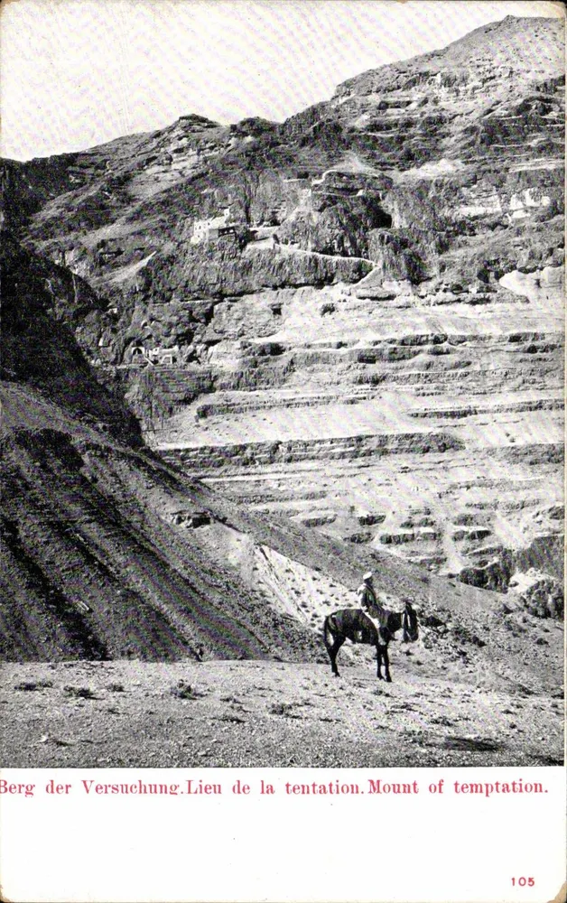 Mont de la tentation — Ort der Versuchung — Mount of temptation — 105 - Vorderseite
