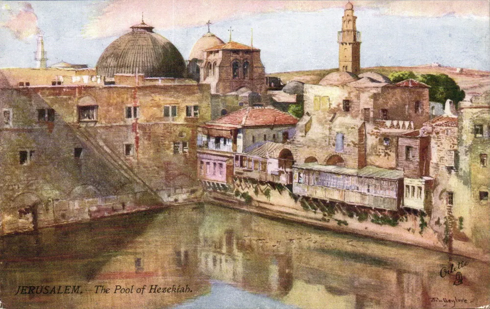 Jerusalem — Der Brunnen Ezechiel — Tuck & Sons, Serie 338 - Vorderseite