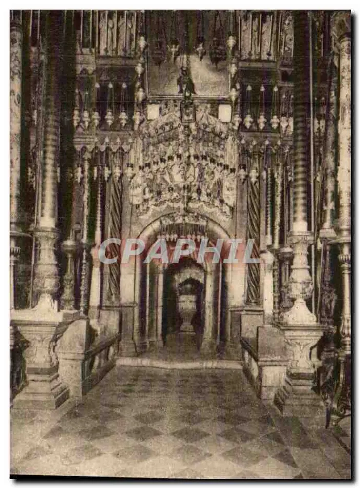 Jerusalem — Innenansicht der Kirche des Heiligen Grabes — Eigentum von Palestrina, Place Saint-Michel, Paris - Vorderseite