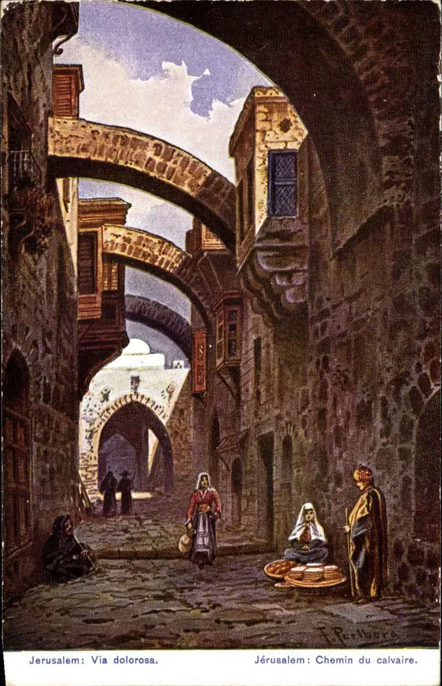 Jérusalem : Chemin du calvaire — Éditeur F. Perin, série 19 - Recto
