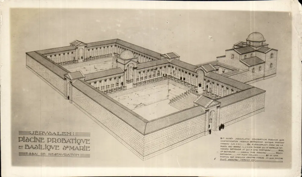 Jerusalem: Probatique-Becken und Basilika Maria Heilig — Restaurationsstudie - Vorderseite