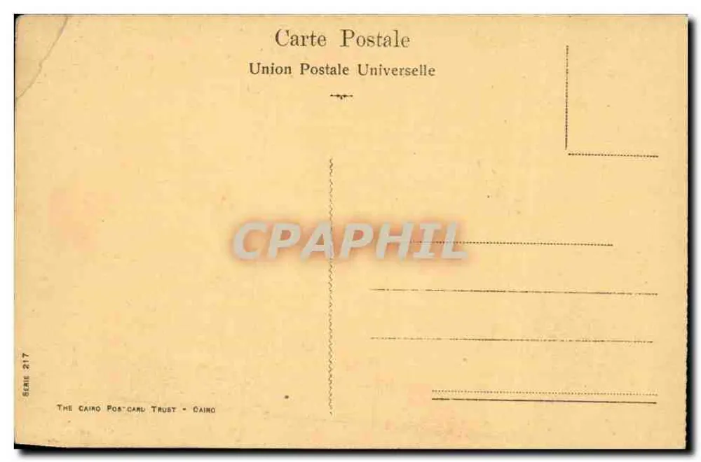 Mont Tabor — Ruinen, an denen sich die Verklärung abgespielt hat — The Cairo Post-Card Trust, Serie 217 - Rückseite