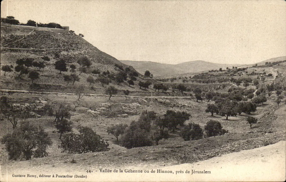 Tal der Hölle oder Hinnon, nahe Jerusalem — Gustave Remy, Verlag in Pontarlier (Doubs) — n°44 - Vorderseite