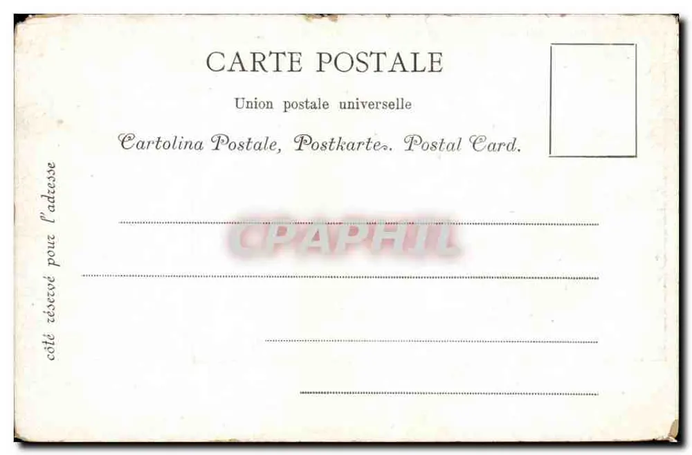 Jéricho — vista da cidade — União Postal Universal - Verso