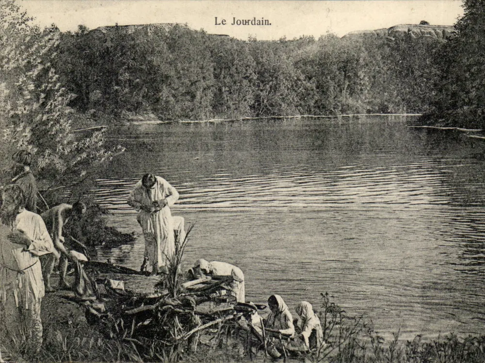 Le Jourdain — Aussicht vom Ufer mit Frauen, die waschen — Nr. 80 - Vorderseite