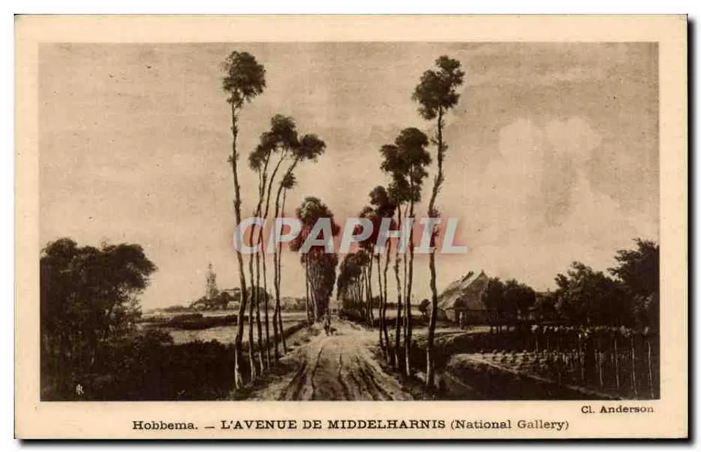 Hobbema — Die Avenue von Middenharnis (Nationalgalerie) — Cl. Anderson - Vorderseite