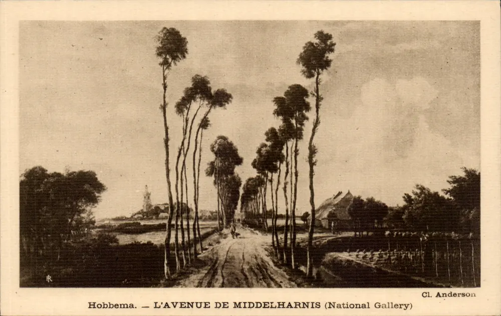 Hobbema — DIE ALLEE VON MIDDLEHARNIS (National Gallery) — Cl. Anderson - Vorderseite