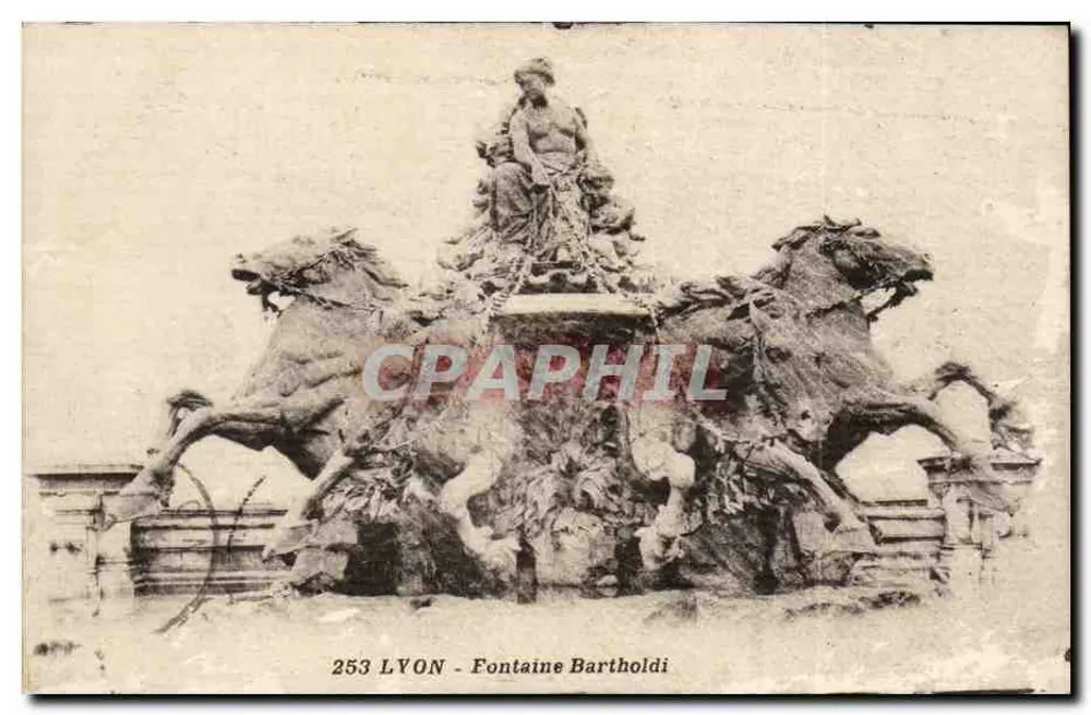 Fontaine Bartholdi — Lyon — Verlag LVON, Nr. 253 - Vorderseite