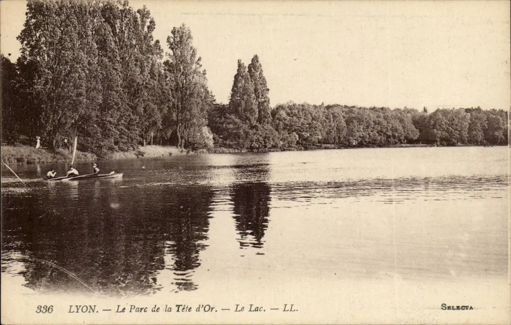 LYON — O Parque da Tête d'Or — O Lago — LL. — Selecta — n°336 - Frente