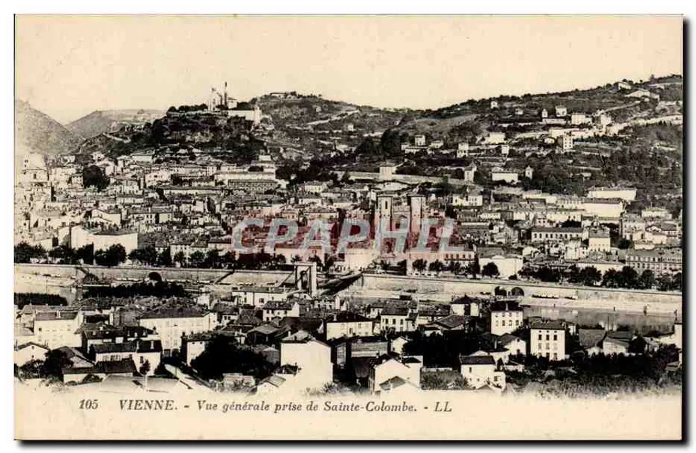Viena - Vista geral tirada de Sainte-Colombe - LL, n°105 - Frente