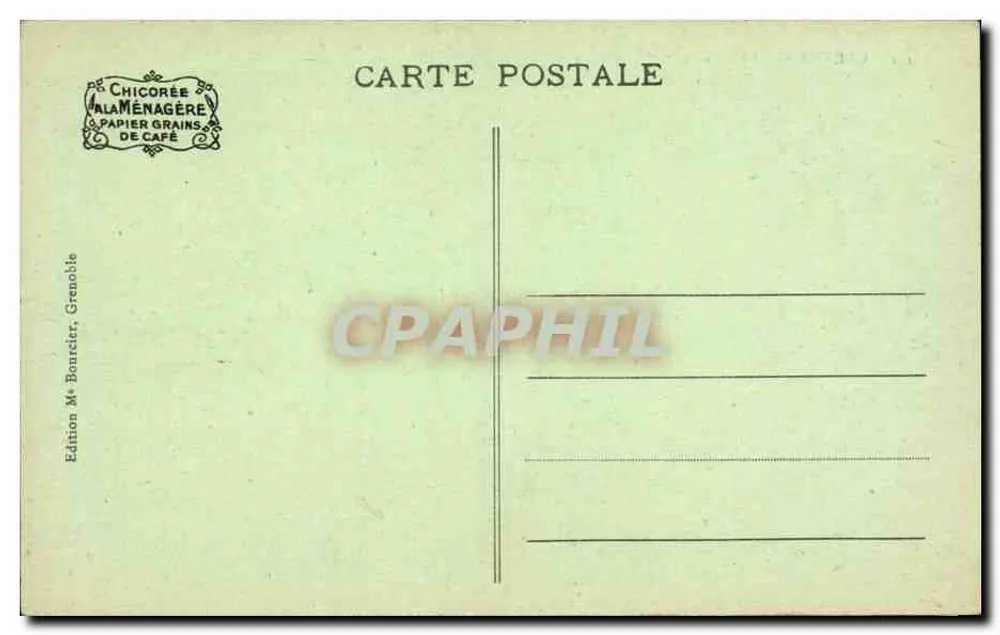 Grenoble - A Estação e o Moucherotte — Edição Mr. Bourcier, Grenoble, n°114 - Verso