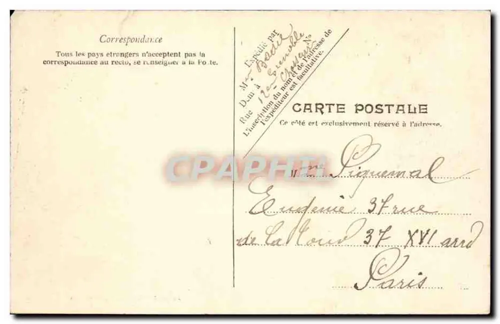 Grenoble — La Rue Molière et la place Victor Hugo (côté Sud) — Le Guide-Rose illustré, Grenoble - Rückseite