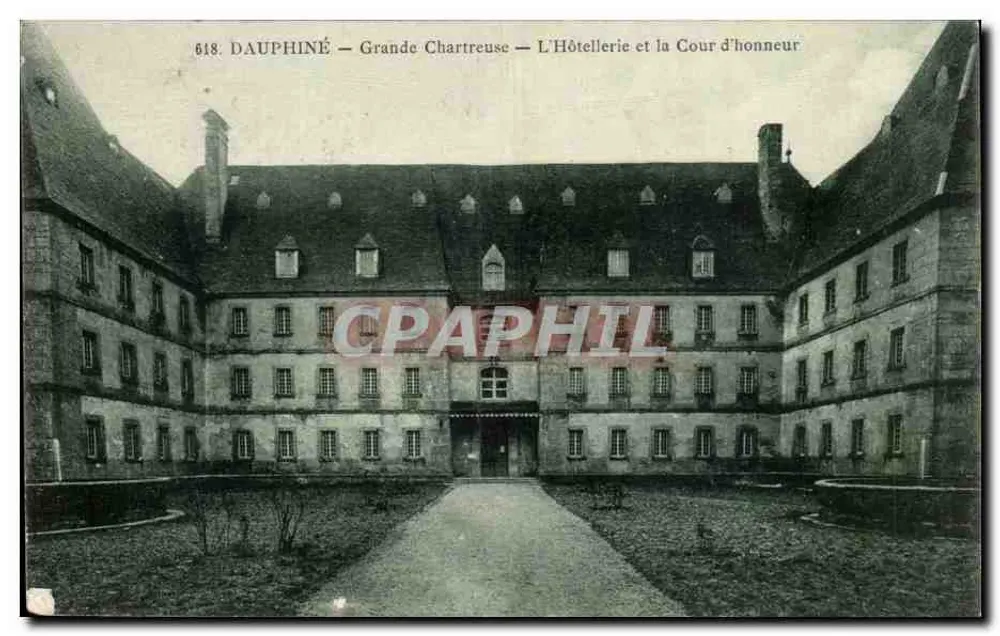 Dauphiné — Grande Chartreuse — Das Hotel und der Ehrenhof — P.G. phot.-edit. Grenoble - Vorderseite
