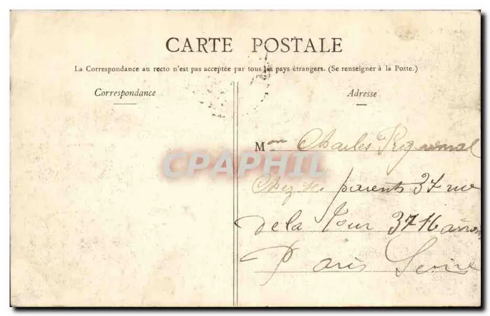 Vizille - Schloss Lesdiguières und sein Park — Dauphiné, Verlag Clotilde A. V. Sammlung L. P. Grenoble, Nr. 360 - Rückseite