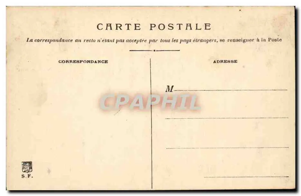 Lyon — vista panorâmica com letras estilizadas — S.F. - Verso
