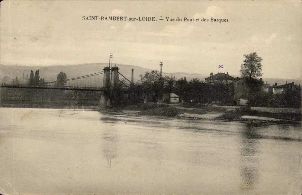 Saint-Rambert-sur-Loire — Ansicht des Brückens und Bootes. - Vorderseite
