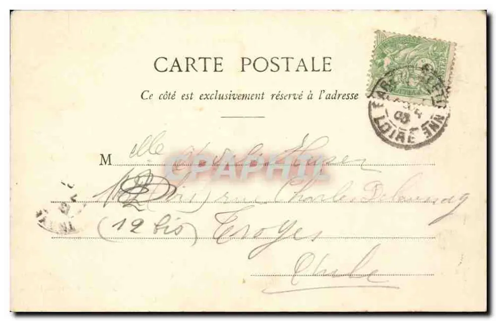 O Lignon em Boën — Ponte de pedra sobre o rio — Edição Nouvelles Galeries, St-Etienne - Verso