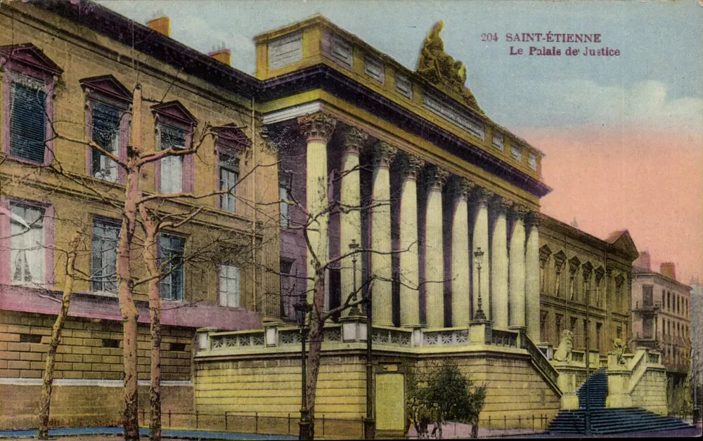 Saint-Étienne — O Palácio de Justiça — Editor: C. Paphil, n° 204 - Frente