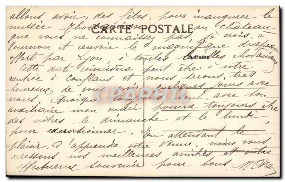 Saint-Étienne — O Palácio de Justiça — Editor: C. Paphil, n° 204 - Verso
