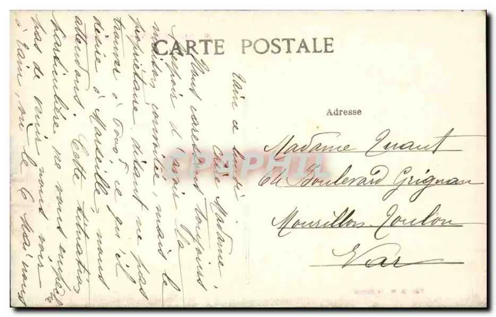 Saint-Étienne — A Prefeitura — Editor M. M. St-Denis, n° 205 - Verso