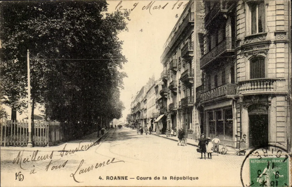 Roanne — Cours de la République — editor KD, n°4 - Frente