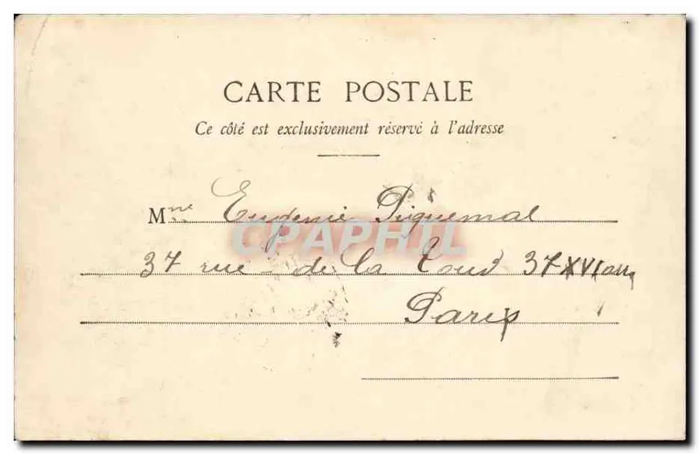 Grenoble - A Avenida Alsácia-Lorena — editor anônimo, n° 467 - Verso