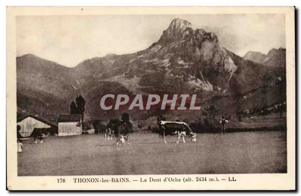 Thonon-les-Bains — Ansicht der Dent d'Oche (Höhe 2434 m.) — LL - Vorderseite