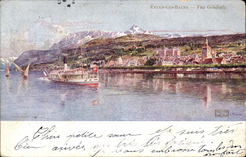 Évian-les-Bains — Vista Geral. — Editor: P. Bux & Cie, Puteaux. - Frente