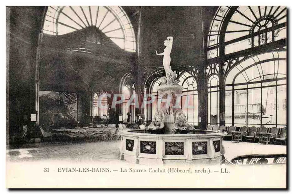 Evian-les-Bains — A Fonte Cachat (Hébrard, arq.) — LL. - Frente