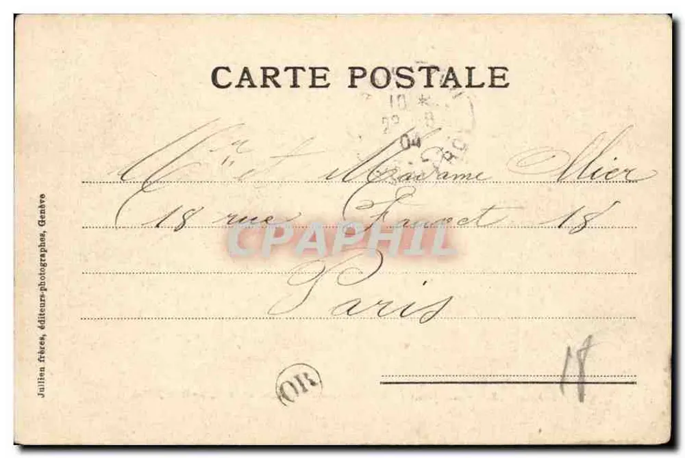 Evian-les-Bains — Thermal Establishment and the Splendide Hotel — J.J. 2408 - Rückseite
