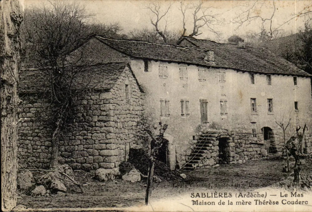 Sablières (Ardèche) — Le Mas Maison de la mère Thérèse Couderc — Louis Vessaud, photo-édit. Lum. Souchere - Vorderseite