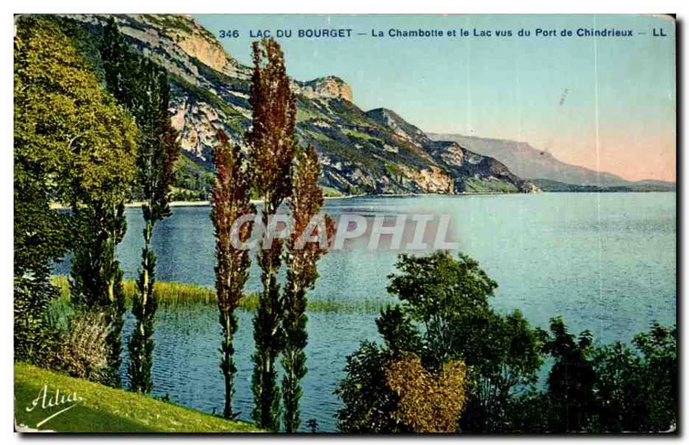 LAC DU BOURGET — La Chambotte und der See von der Anlegestelle Chindrieux aus — LL - Vorderseite