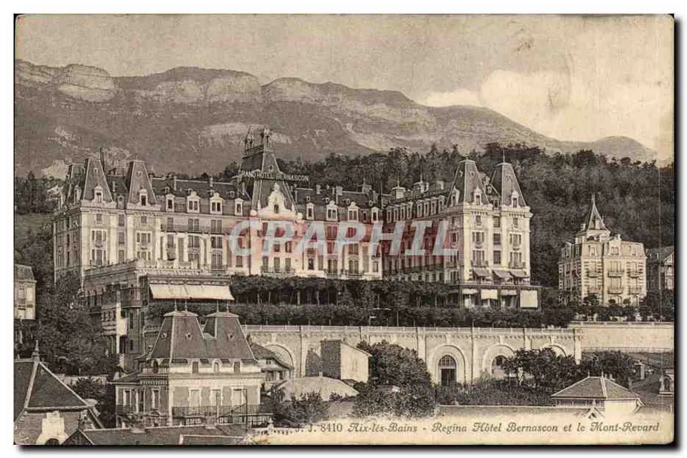 Aix-les-Bains — Grand Hôtel de Bernascon und der Mont-Revard — J. J. 8410 - Vorderseite