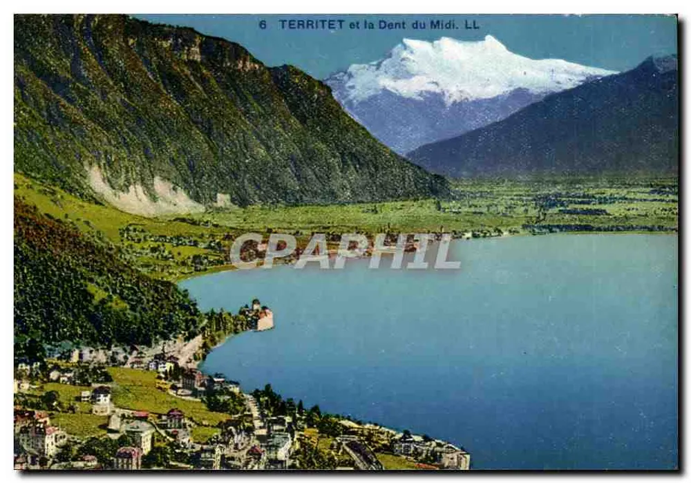 Territet e a Dent du Midi — LL — editor Lévy & Neurdein, n°6 - Frente
