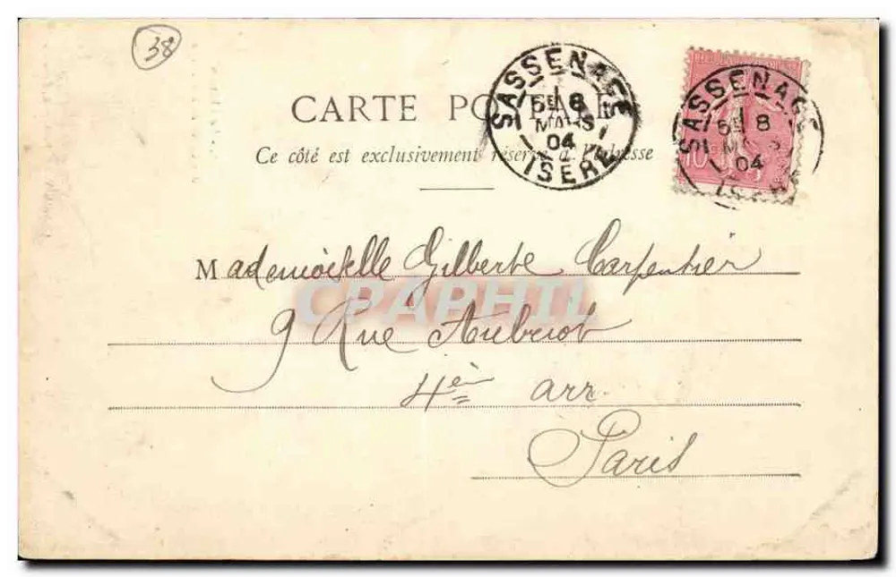O Castelo das Colinas de Sassenage — Editado por A. V. Pons, Grenoble, n°7 - Verso